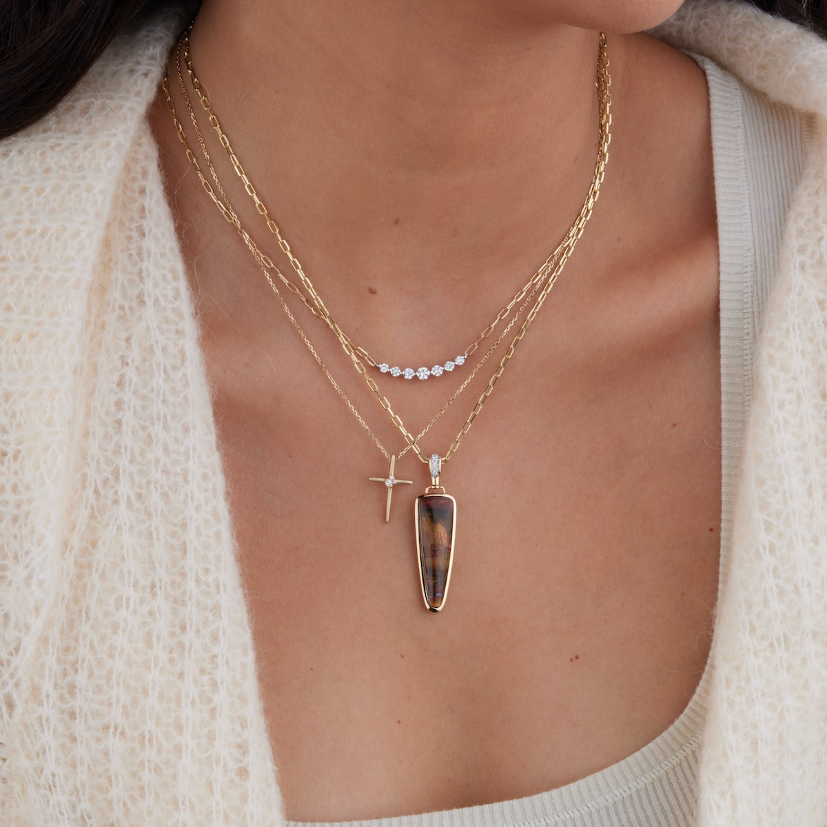 Natural Tiger's Eye Stone Necklace for Women - Healing Crystal Jewelry for Protection & Confidence - Perfect for Meditation, Gifts & Everyday Wear
