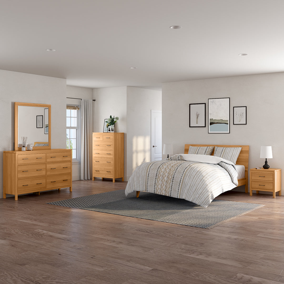 2 Drawer West Elm Inspired Dresser - Modern Bedroom Nightstand or Entryway Storage Cabinet for Home Decor