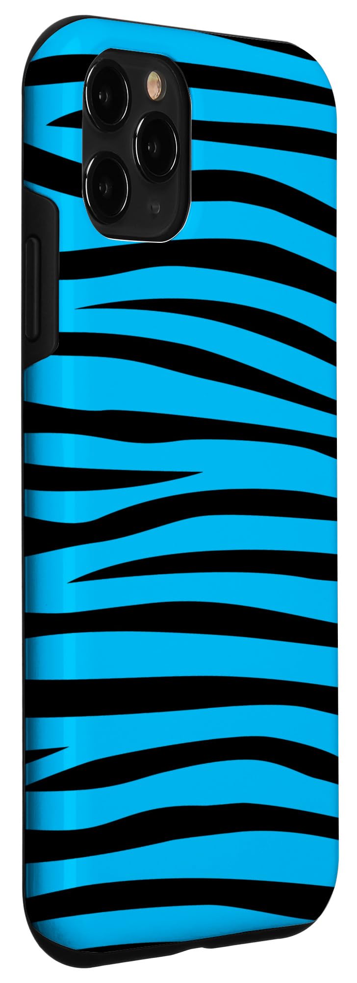 iPhone 11 Pro Case - Blue Zebra Striped Cute Animal Phone Cover for Women | Perfect for Everyday Use, Work & Travel