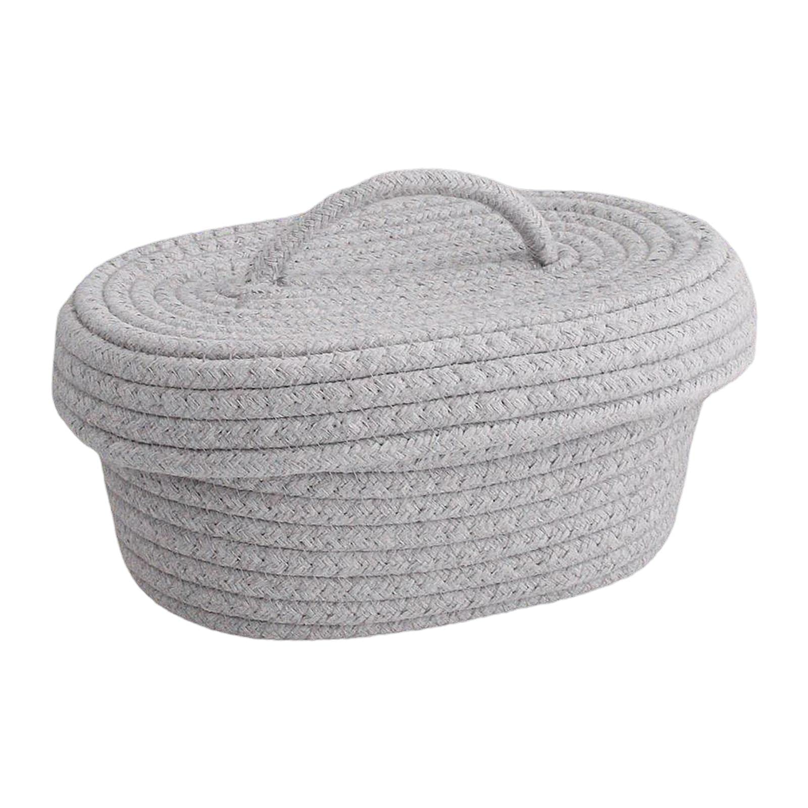 MagiDeal Multifunctional Storage Basket - Gray Rope Shelf Organizer for Living Room, Desktop, Bathroom | Perfect for Toys, Cosmetics, Toiletries & Home Decor Organization