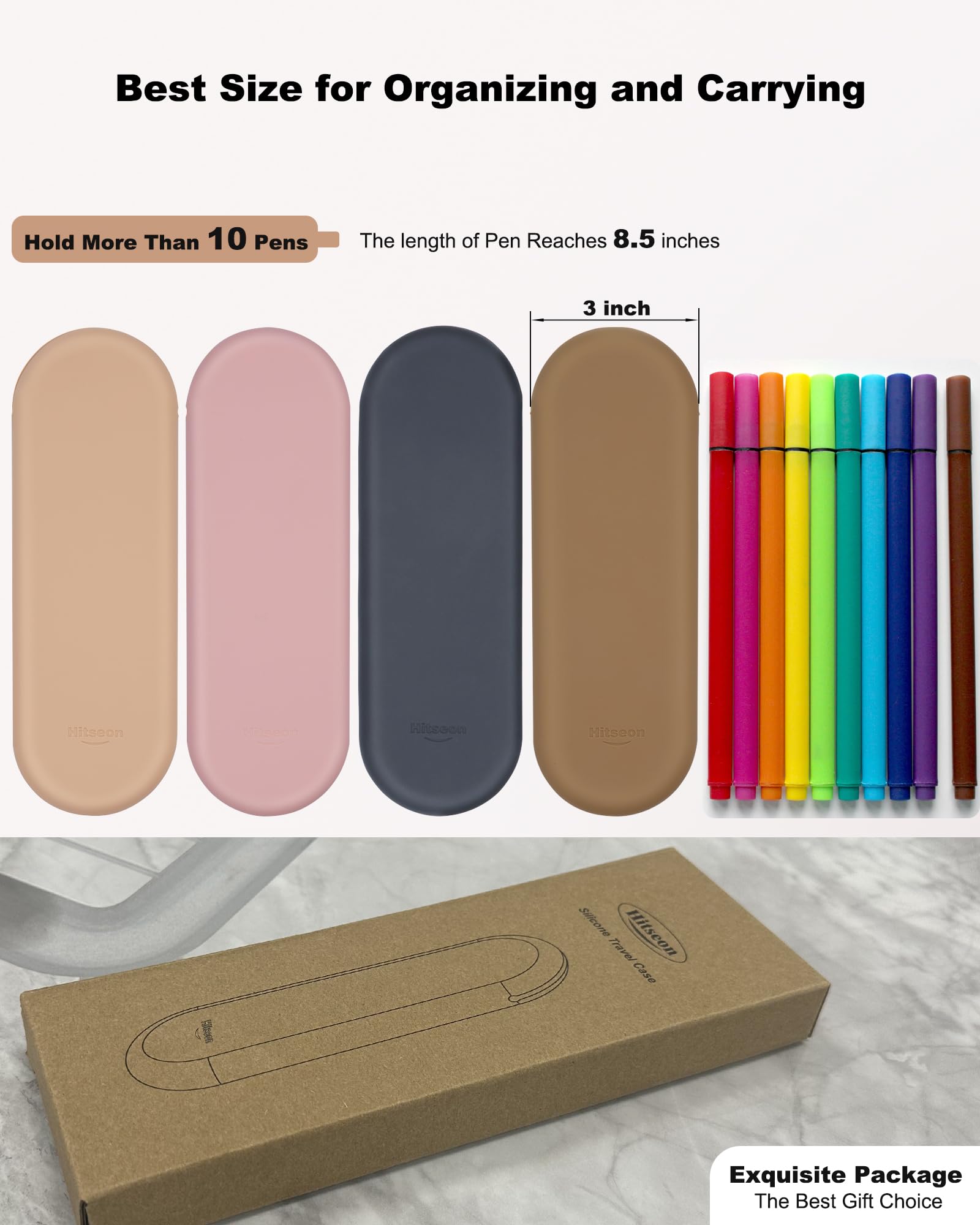 **Magnetic Silicone Pencil Case - Soft, Durable & Portable Pen Organizer for School, Office & Travel - Easy to Clean Pencil Box for Boys, Girls & Adults (Black) - Perfect for Students, Professionals & Artists**