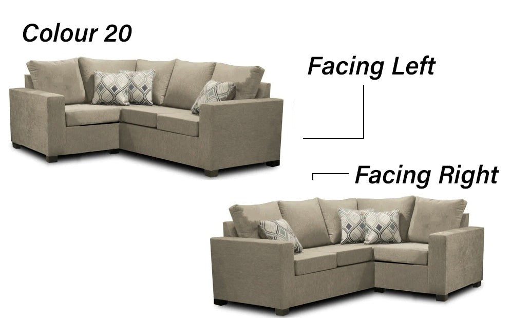 Premium Canadian Made 2x1 Sectional Sofa - LHF/RHF Configurable with 17 Color Options | Modern Living Room Furniture for Small Spaces & Apartments