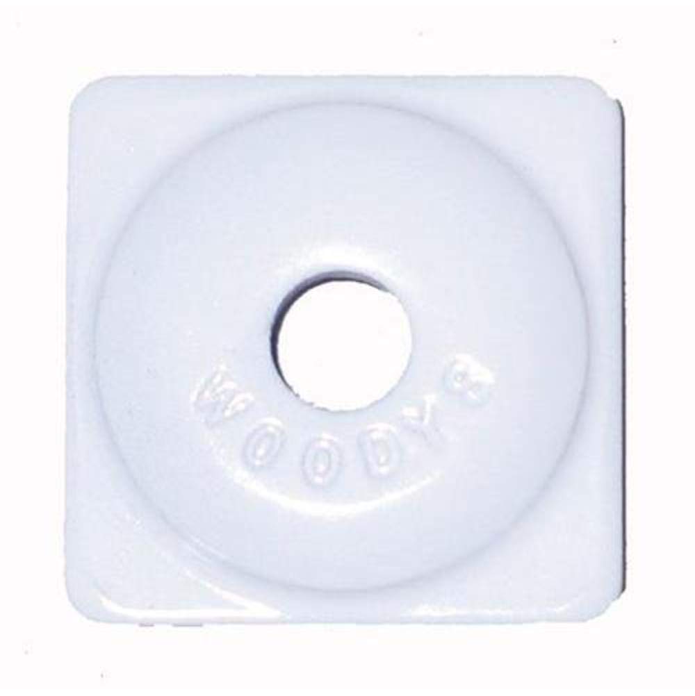 Woodys Aluminum Square Support Plates - White - 5/16in. Thread ASW2-3815-C - Heavy Duty Metal Brackets for Furniture, Shelving & DIY Projects - Perfect for Home, Office & Workshop Use