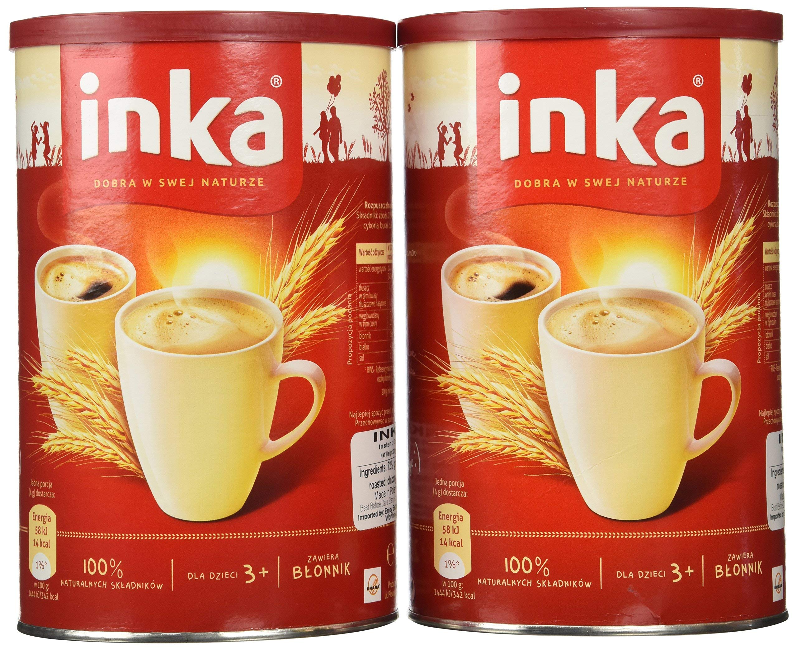 Inka Instant Grain Coffee Drink - 2 Cans (7oz Each) - 10 Pack - Perfect for Camping, Office & Quick Breakfast