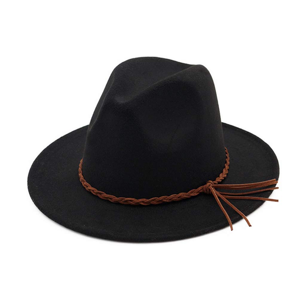 Stylish Women's Wide Brim Fedora Hat with Belt Buckle - Soft Felt Panama Sun Hat for Outdoor, Beach, and Fashion Occasions