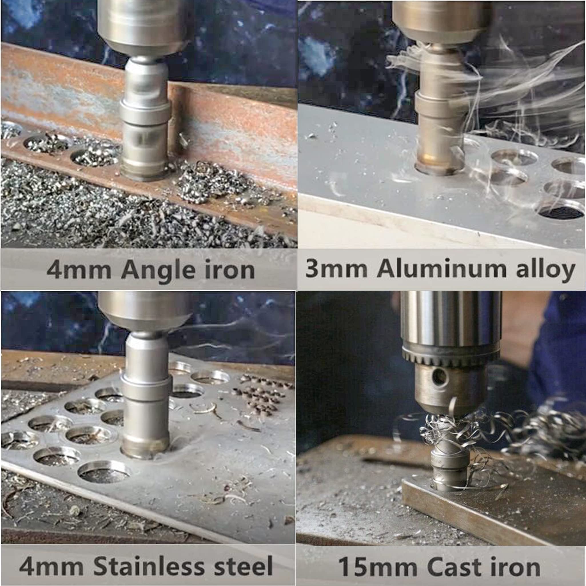 High-Speed Carbide Drill Bit Set - KEWAYO Premium Metal Hole Saw for Iron, Aluminum & Steel Plate - Triple Handle Design for High Hardness Drilling - Perfect for DIY, Construction & Metalworking Projects
