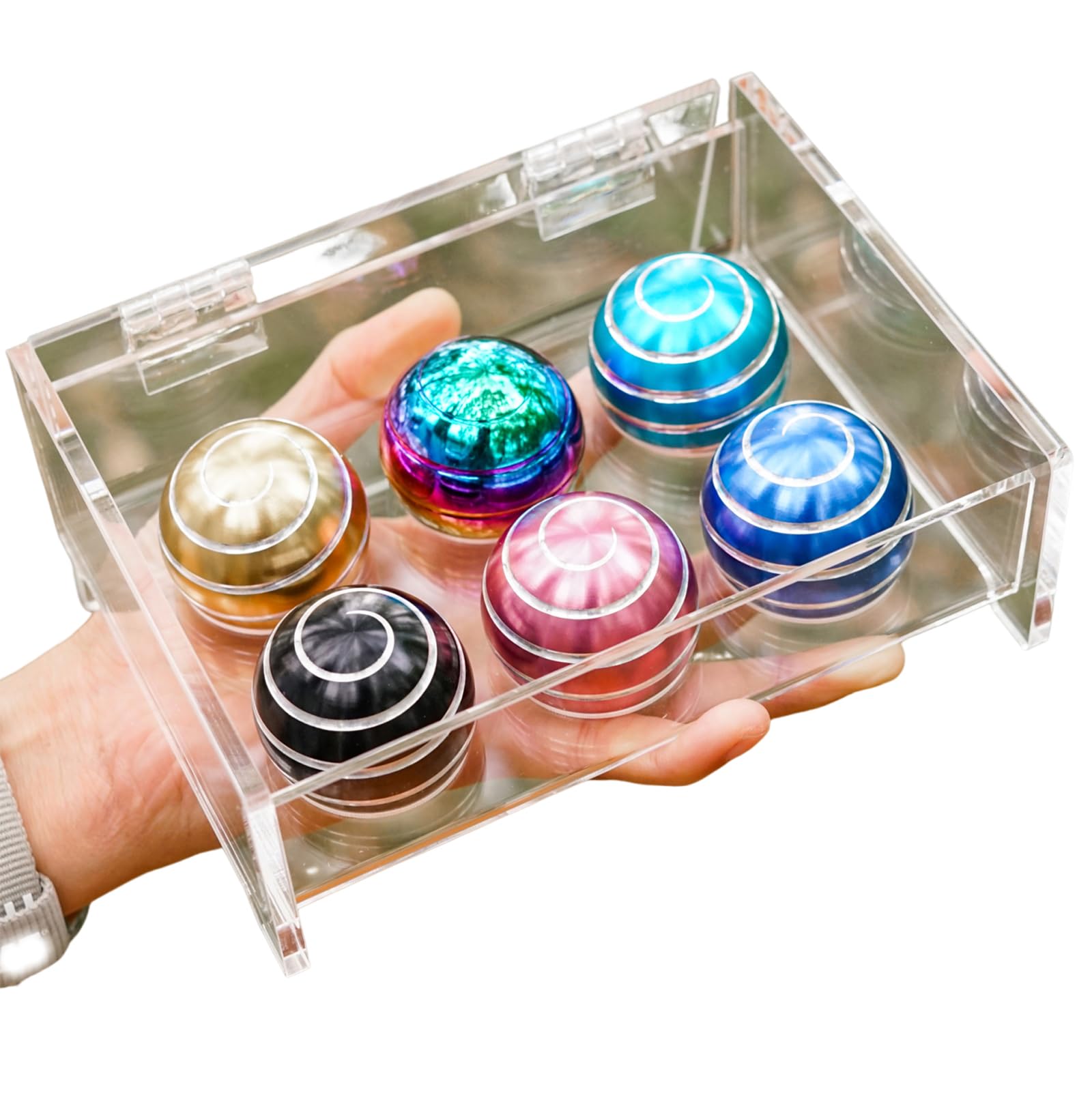 Kinetic Desk Toys for Adults & Kids - Fidget Gadgets Set with 180° Spin, Stress Relief & Optical Illusion Fun - Perfect for Office, School, Home - Great Christmas Gift for Men, Women, Teens & Children