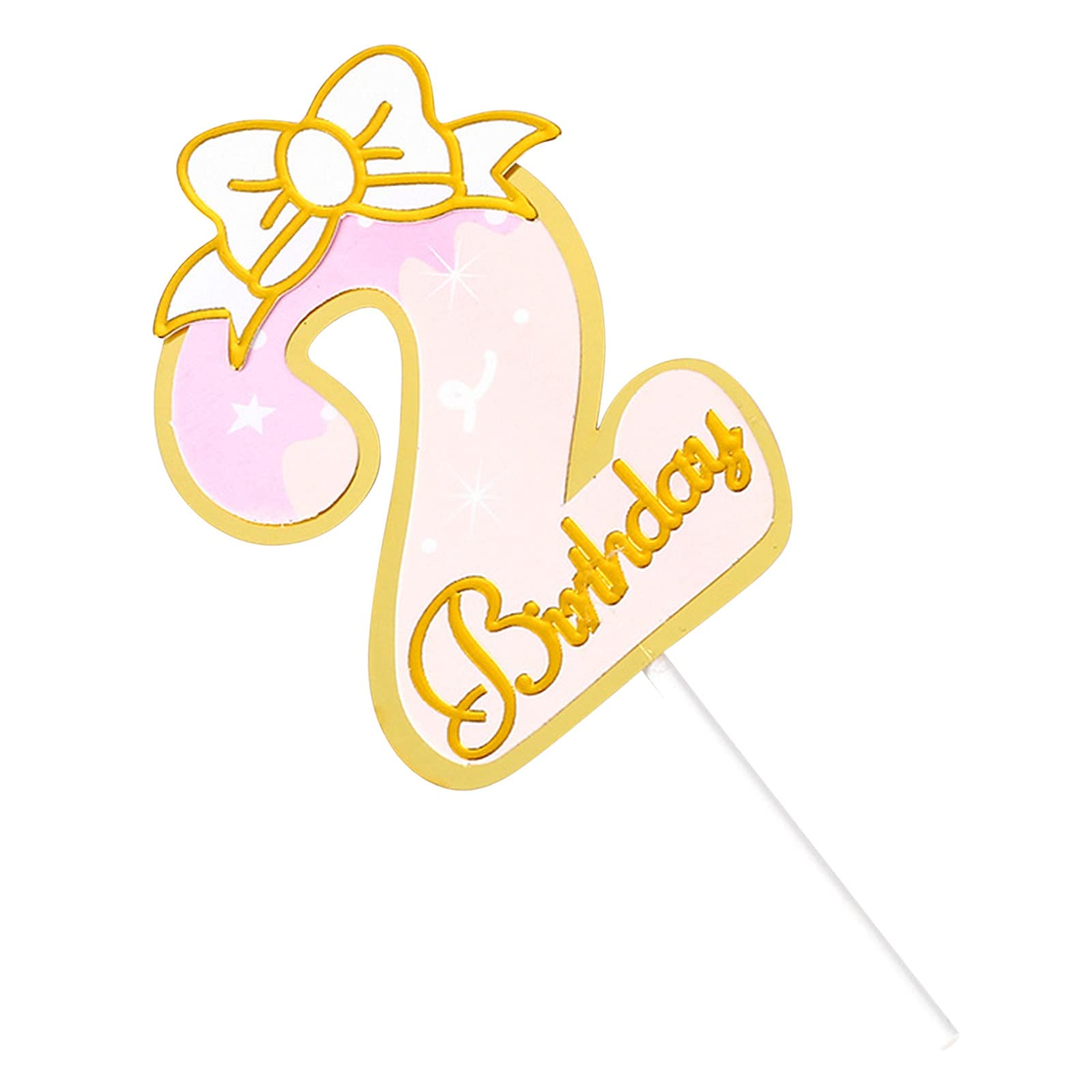 Dog Cake Topper - Pink Birthday Cake Decoration with Insert Card for Pet Lovers | Perfect for Dog-Themed Parties, Birthday Cakes & Home Decor