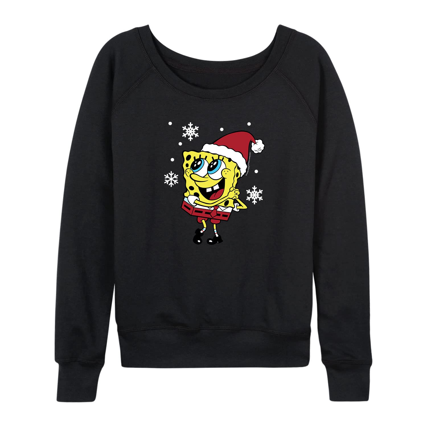 SpongeBob SquarePants Dear Santa Women's Lightweight French Terry Pullover Hoodie | Soft Casual Sweatshirt for Women | Perfect for Christmas Gifts, Holiday Parties & Cozy Winter Wear
