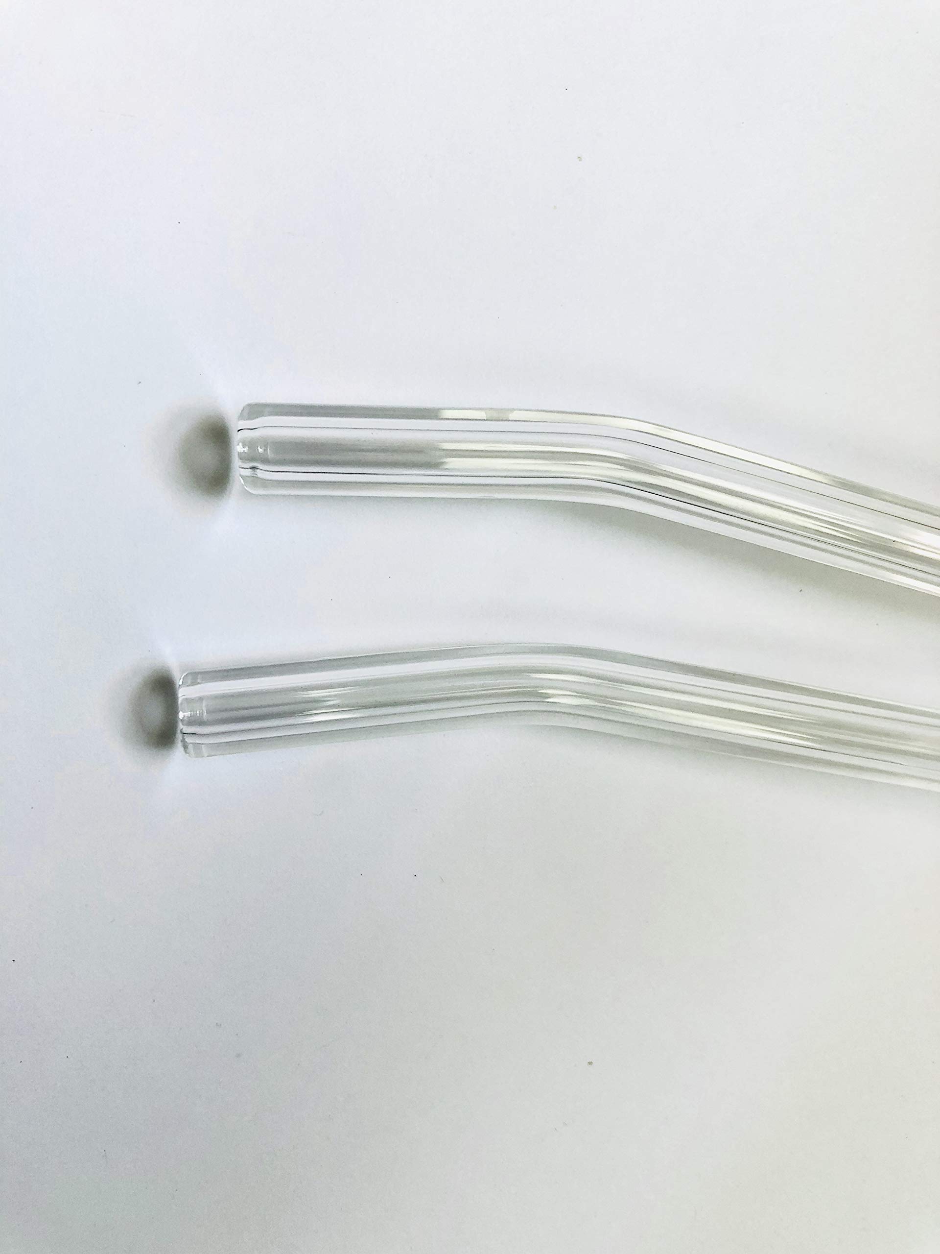 Eco-Friendly Clear Glass Straws - Reusable, Customizable & Bent Drinking Straws for Smoothies, Cocktails, Iced Coffee & Home/Office Use - Perfect Gift Idea