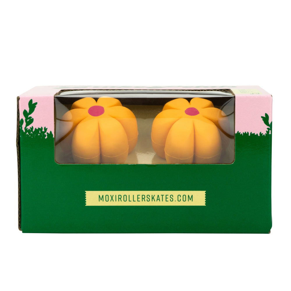 Moxi Petal Toe Stops for Roller Skates - Cushioned Rubber Stoppers for Derby, Artistic & Outdoor Skating - Perfect for Beginners & Advanced Skaters