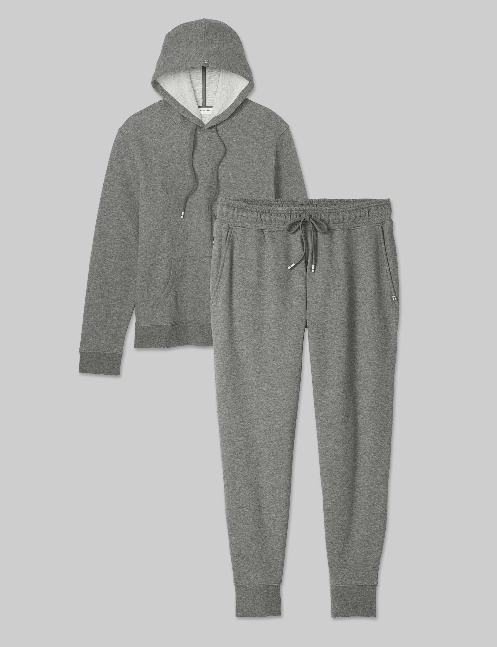French Terry Hoodie & Jogger Set for Women - Cozy Loungewear Outfit, Casual Sweatsuit for Home, Gym, and Travel