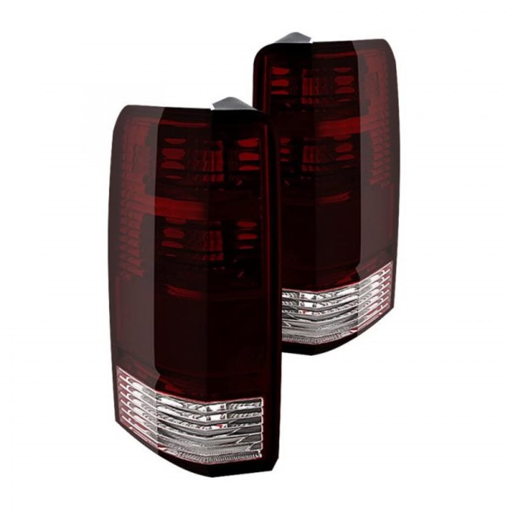 Xtune Red Smoked Tail Lights Pair for 2007-2011 Dodge Nitro - Direct OE Replacement (ALT-JH-DNIT07-OE-RSM) | 9031199 - Upgrade Your Ride with Stylish & Durable Lighting for Night Driving & Enhanced Visibility