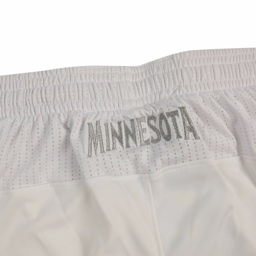 Adidas Minnesota Timberwolves NBA White Authentic Men's Climacool On-Court Basketball Shorts - Lightweight Performance Team Game Shorts for Basketball, Gym & Casual Wear