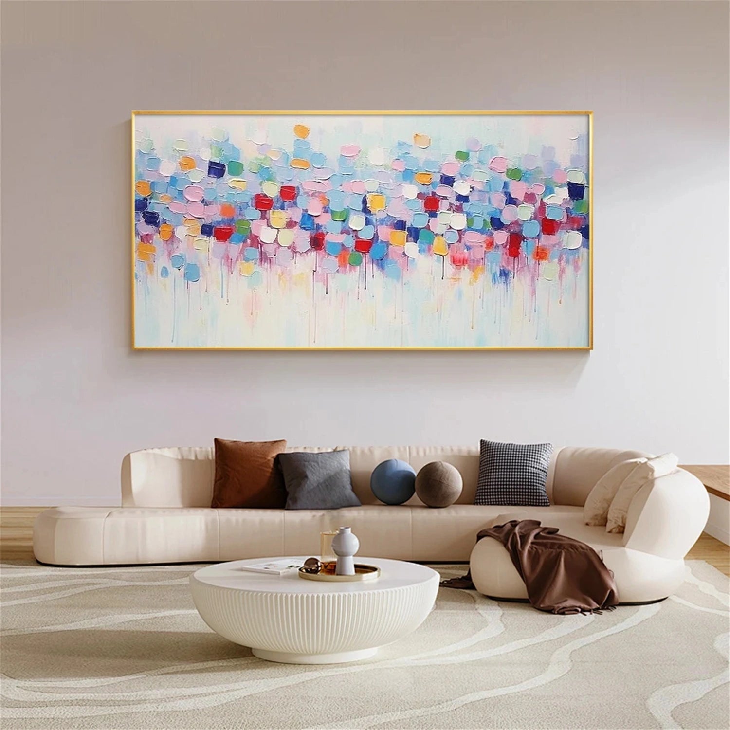 Abstract Painting #AB 294 - Modern Wall Art for Living Room, Bedroom & Office Decor | Large Canvas Artwork for Home & Commercial Spaces