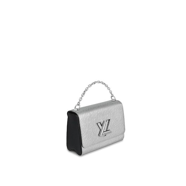 LV Twist MM Handbag in Argento Silver - Elegant Designer Shoulder Bag for Women | Perfect for Work, Parties & Everyday Use