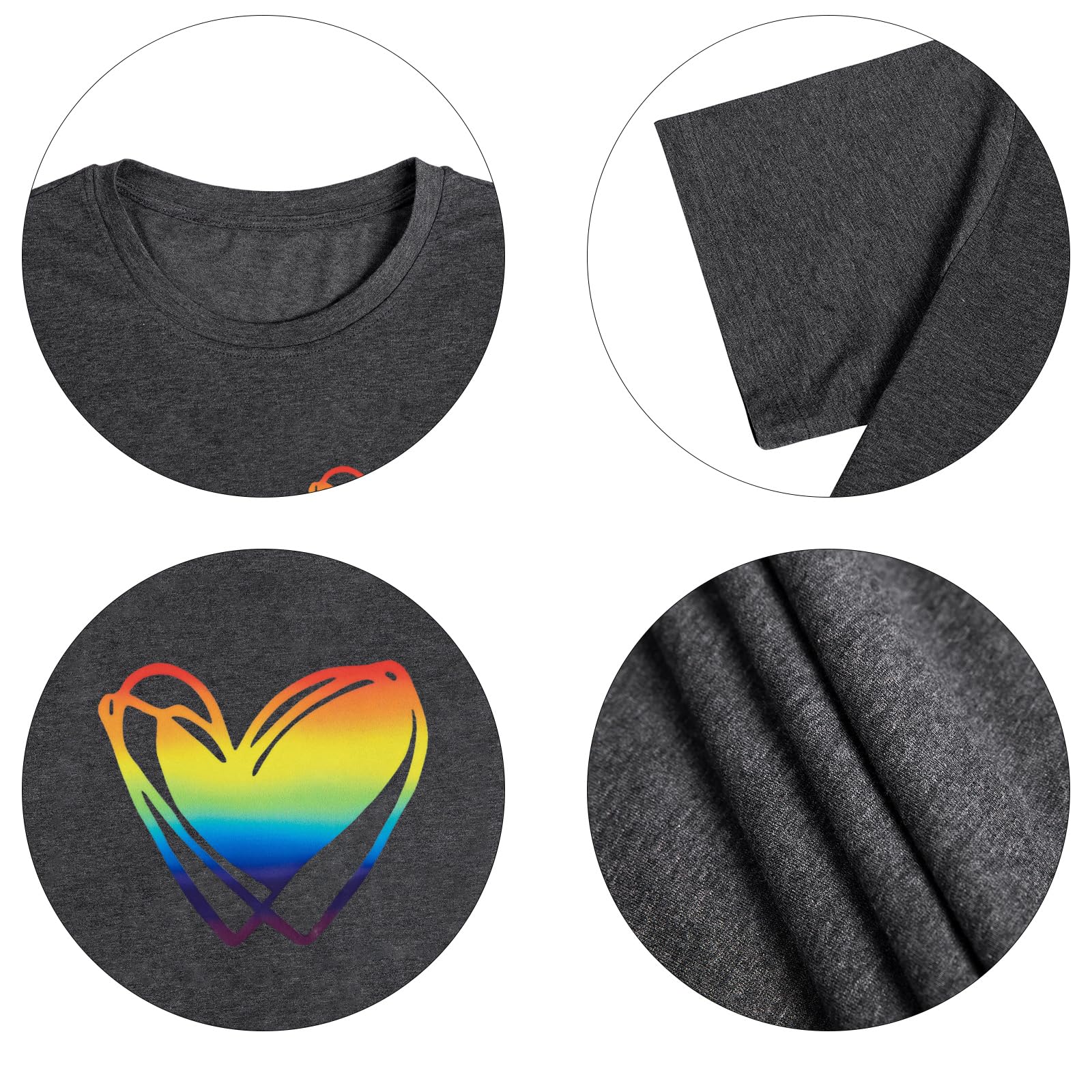 Women's Pride Shirt - Rainbow LGBT Graphic Tee | Oversized Short Sleeve Top for Pride Month, LGBTQ+ Events & Casual Wear