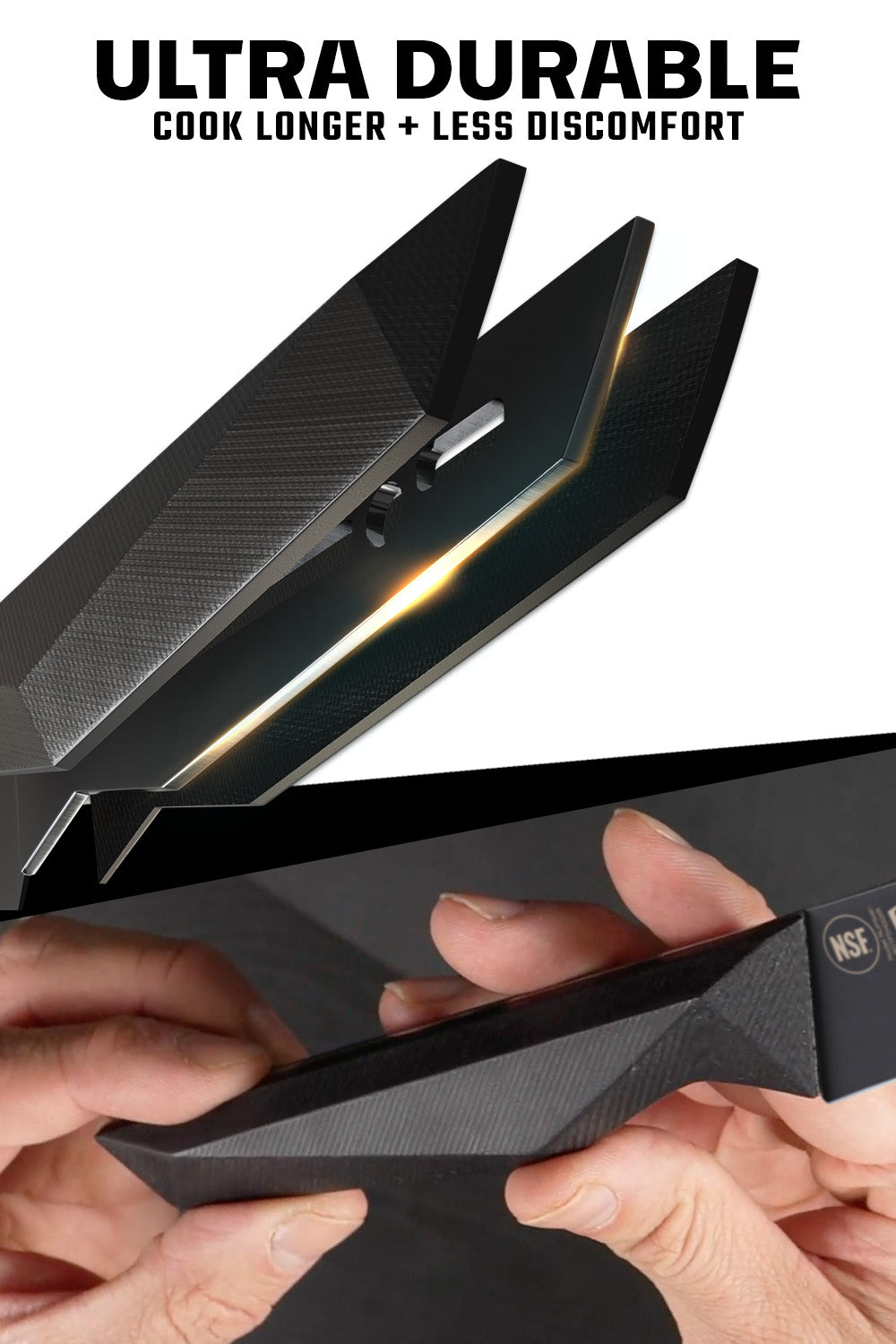 Dalstrong Shadow Black Series 7-inch Chef & Cleaver Hybrid 'Barong' Knife - NSF Certified Professional Kitchen Knife for Meat Cutting, Vegetable Chopping & Food Prep