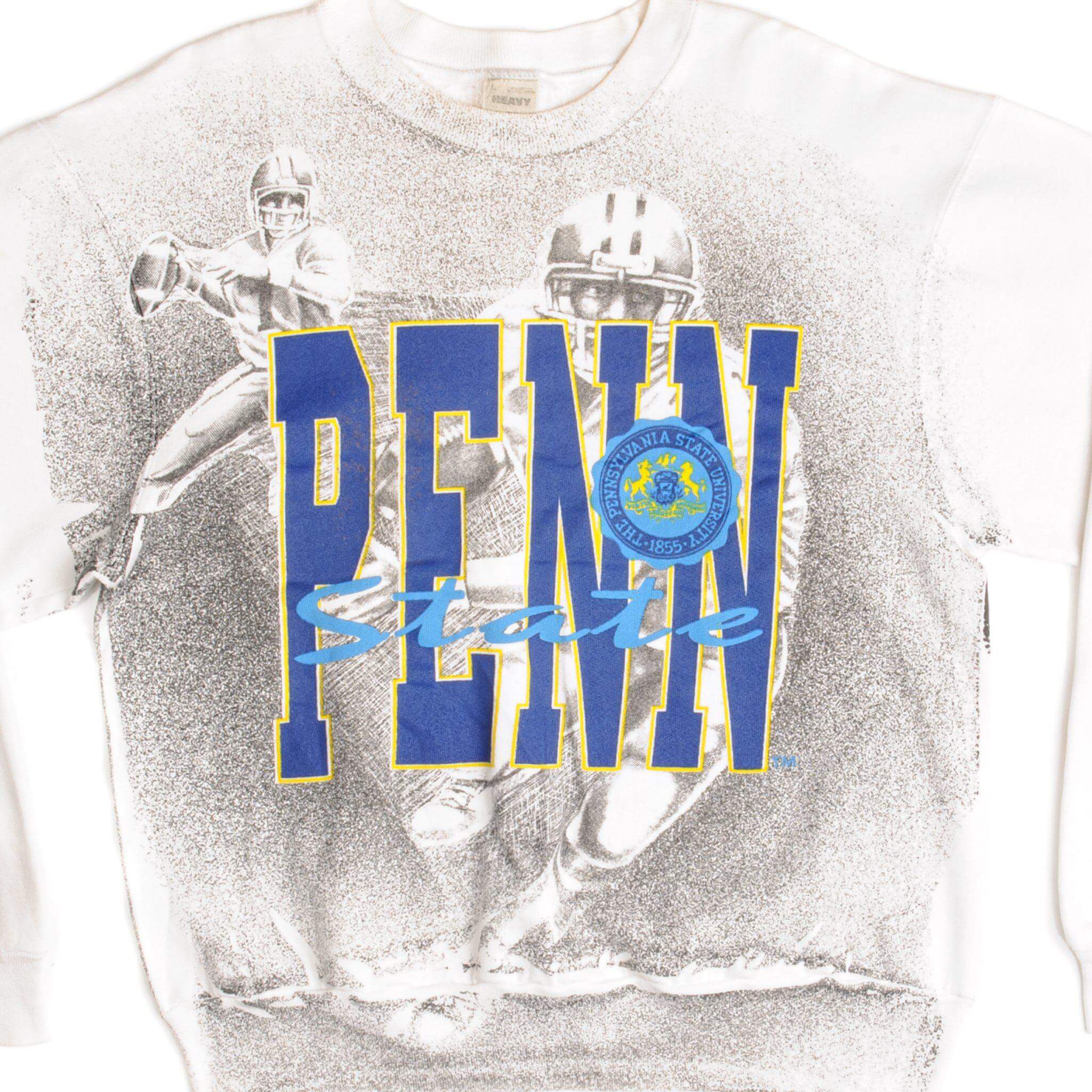 Vintage 1990s Penn State University All Over Print Sweatshirt - Large, Made in USA - Perfect for Game Day, College Reunions & Retro Fashion