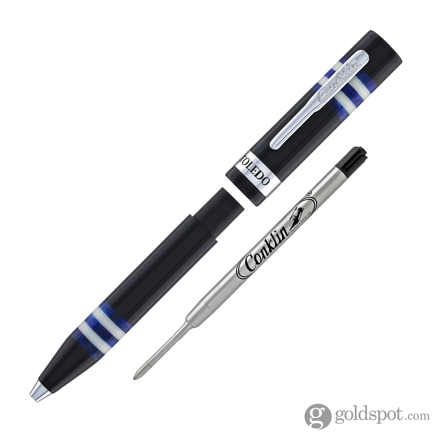 Conklin Toledo Blue Ballpoint Pen - Premium Writing Instrument for Office, Business, and Everyday Use