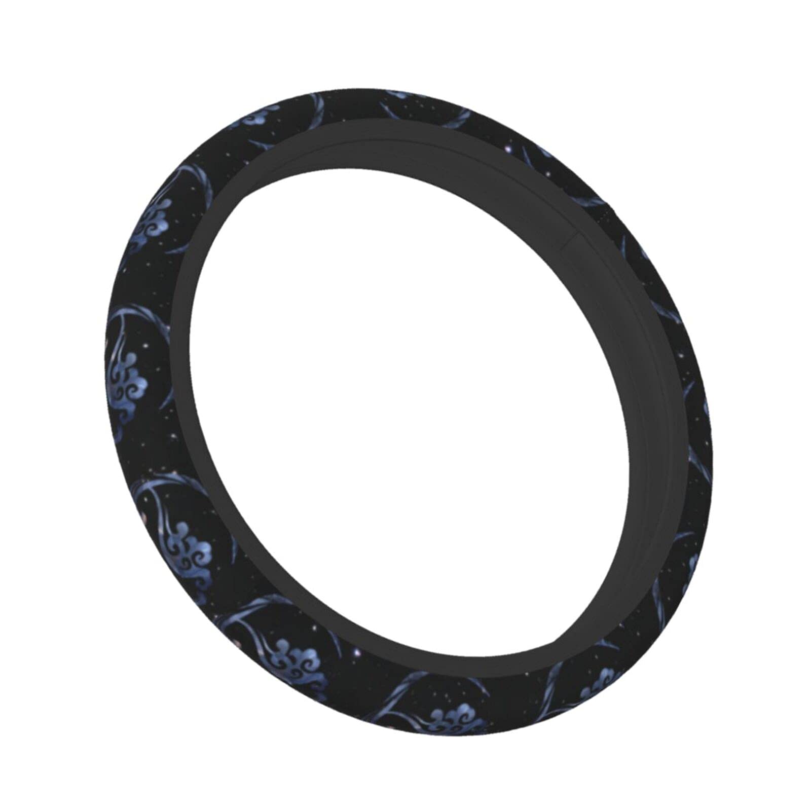 Mo Dao Zu Shi Anime Car Steering Wheel Cover - Elastic Universal 15 Inch Black Steering Wheel Protector for Cars, SUVs, Trucks & Vans | Perfect for Anime Fans & Daily Driving Protection