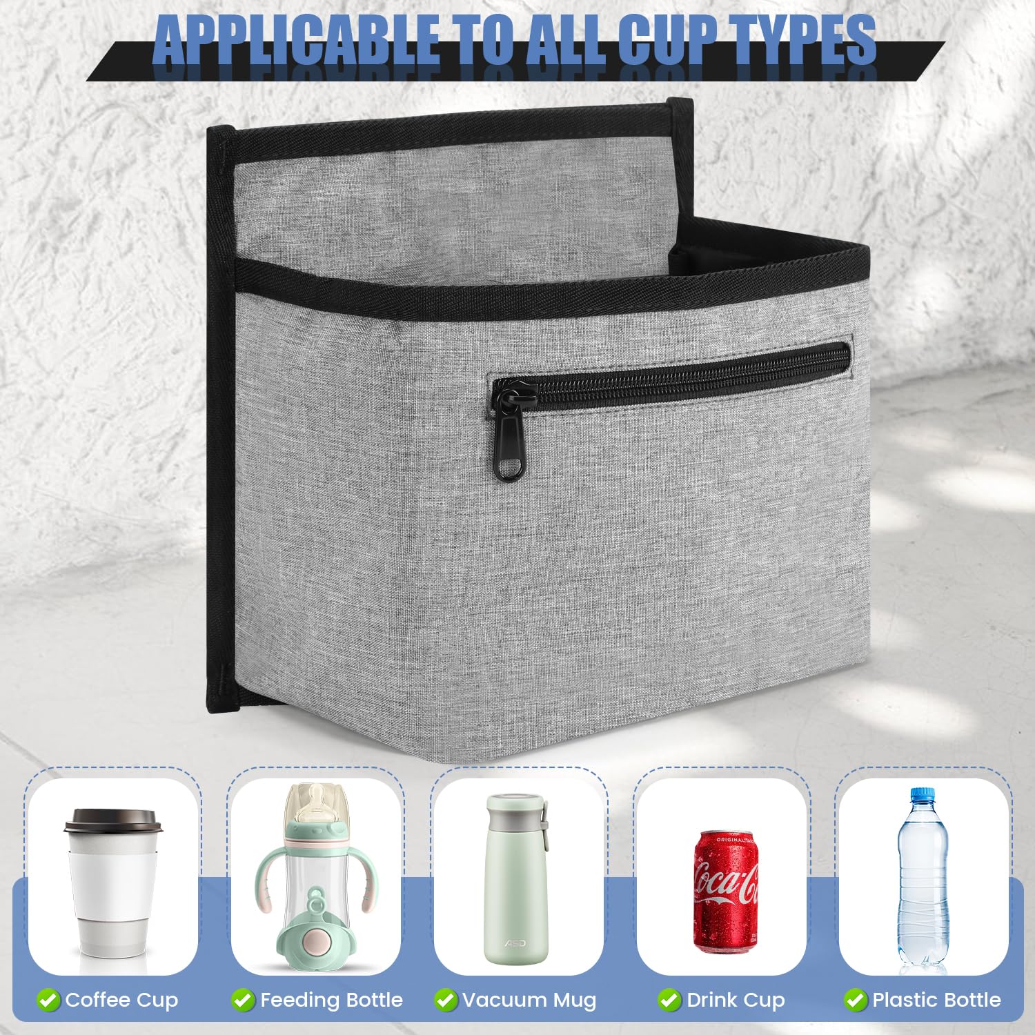 Hands-Free Travel Cup Holder for Suitcase - Detachable Drink Carrier Caddy for Coffee Mugs & Tumblers - Perfect Gift for Flight Attendants & Frequent Travelers - Ideal for Airports, Commuting, and Business Trips