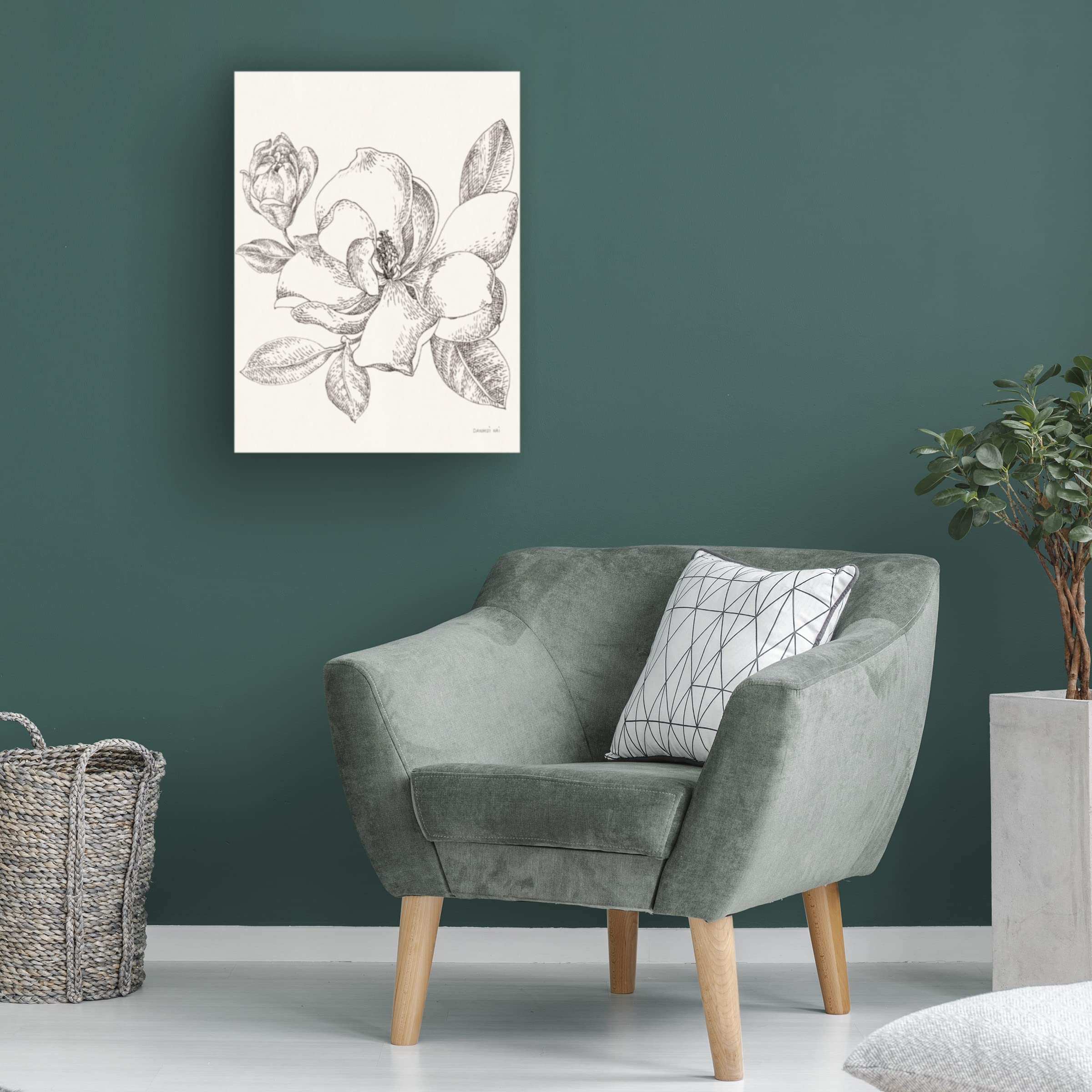 Danhui Nai 'Flower Sketches II' Canvas Wall Art Print - Modern Botanical Decor for Living Room, Bedroom & Office