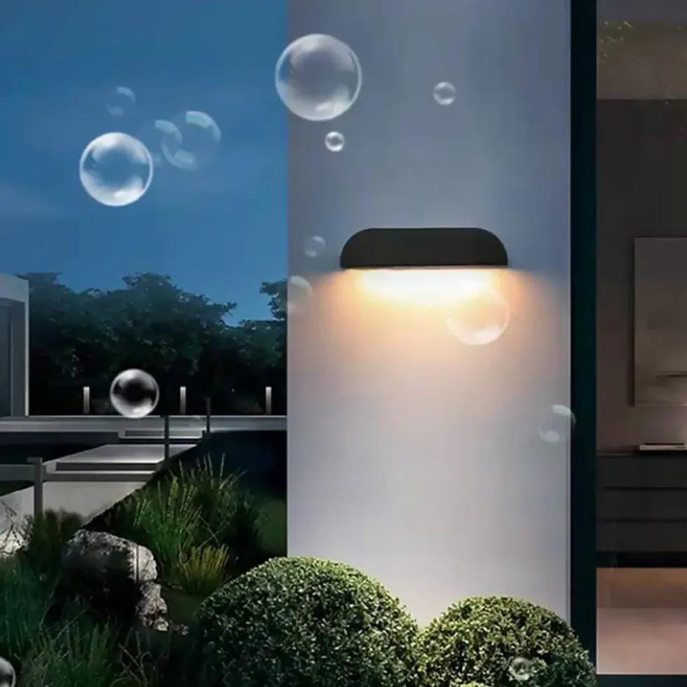 Semi Elliptical Stone Outdoor Wall Lights - Weatherproof Exterior Sconce for Garden, Patio, Porch & Pathway Lighting