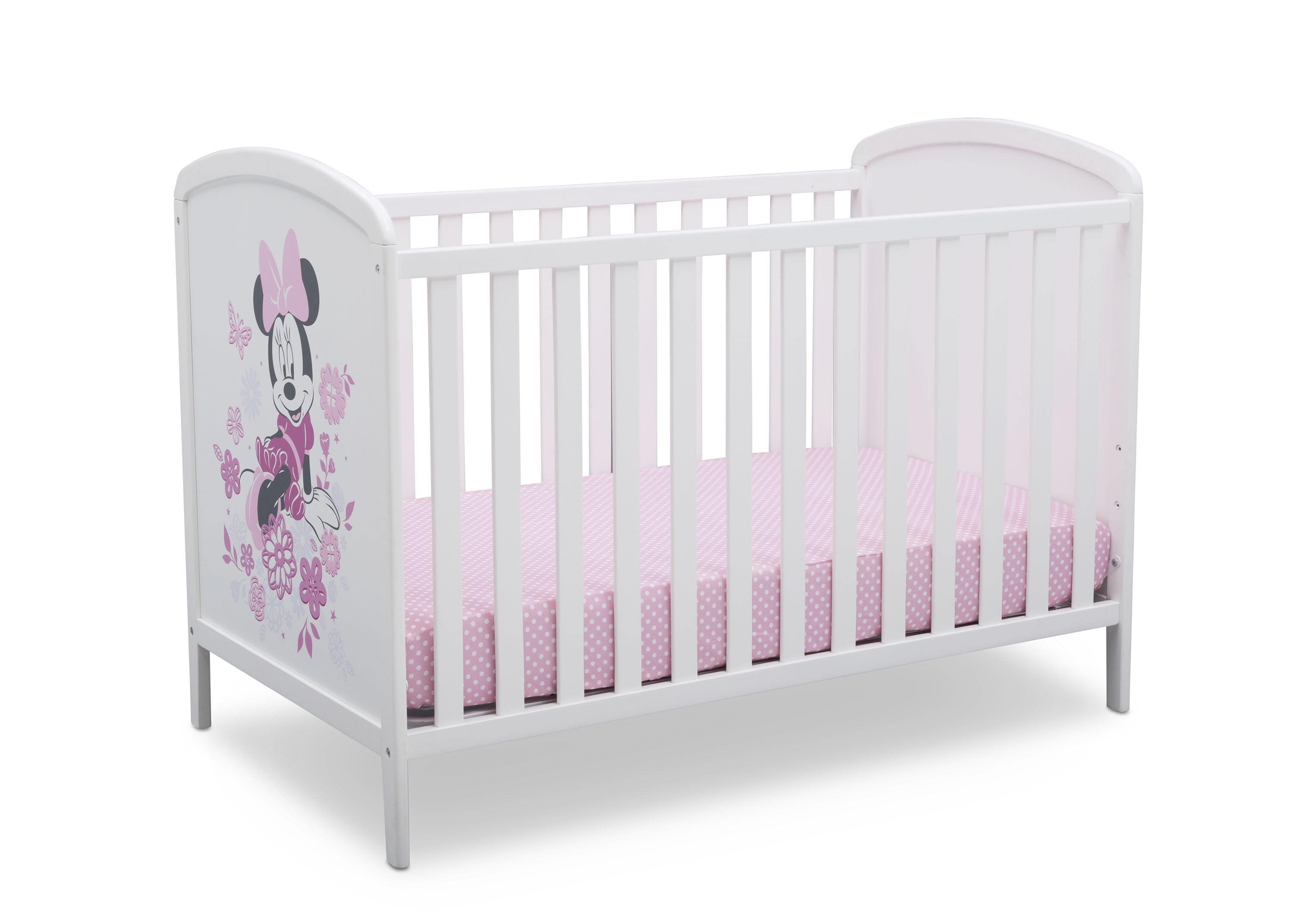 Disney Minnie Mouse 3-in-1 Convertible Baby Crib - Toddler Bed & Daybed - Nursery Room Essentials for Girls & Boys