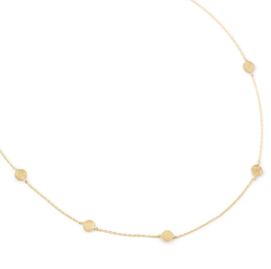Hammered Gold Disc Necklace for Women - 8 Piece Set, Elegant Layered Pendant Necklace for Daily Wear, Gift Giving & Special Occasions