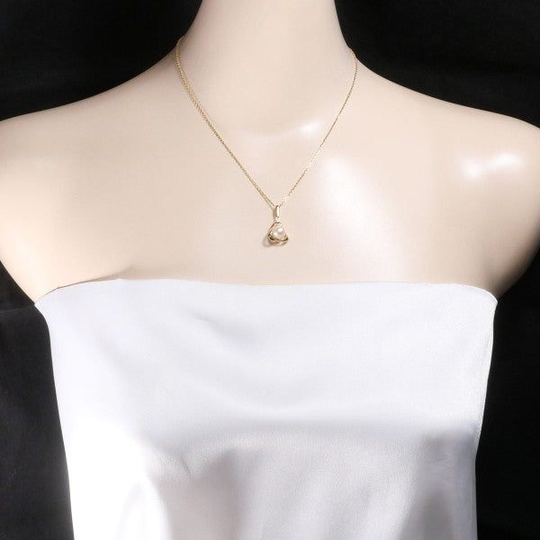 18K Yellow Gold Pearl Necklace for Women - Elegant & Timeless Jewelry Gift for Birthday, Anniversary, Wedding, or Special Occasions
