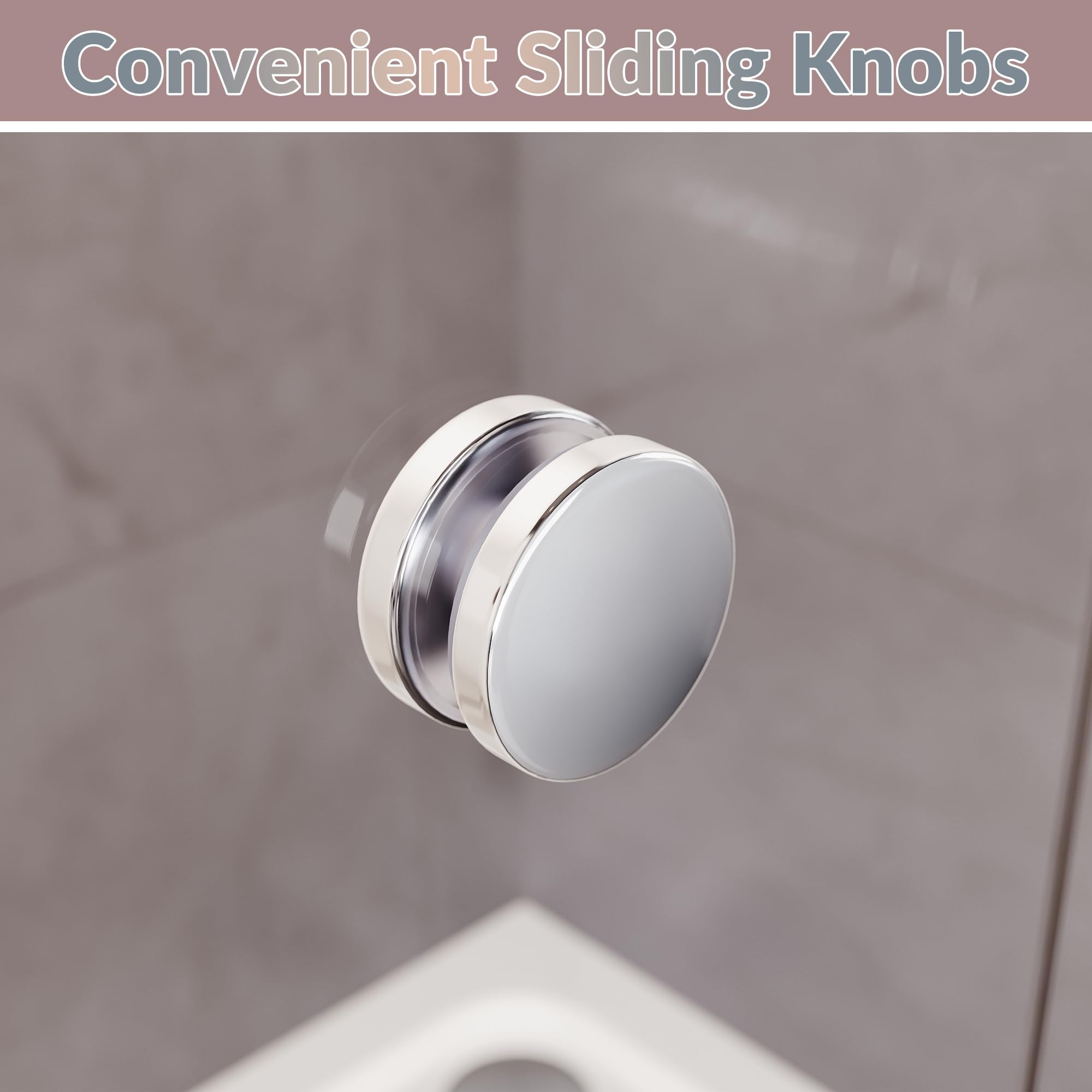Elegant 46.5-48 Inch Wide x 72 Inch Tall Semi-Frameless Bypass Sliding Shower Door - 1/4 Inch Clear Glass Shower Enclosure with Chrome Finish - Perfect for Modern Bathroom Renovations & Spa-Like Showers