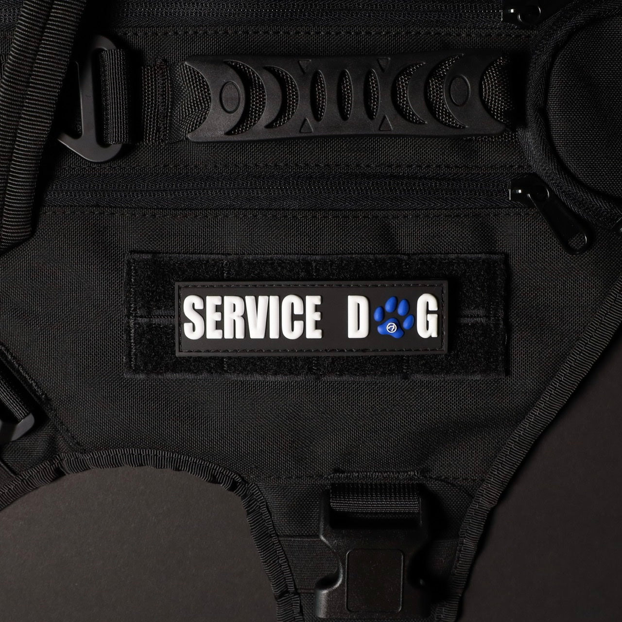 Service Dog Vest with Blue Paw Patch - Durable & Adjustable for Training, Therapy & Emotional Support - Perfect for Outdoor Activities, Travel & Public Access