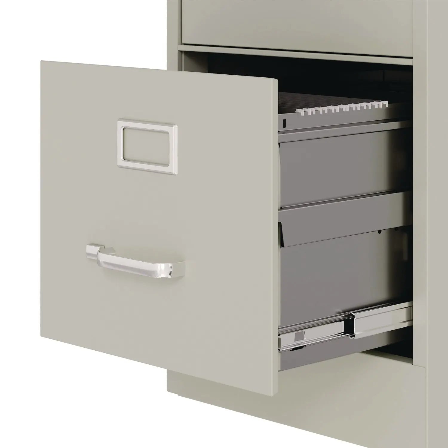 Alera® Economy Vertical File Cabinet - 4 Letter Size File Drawers, Light Gray, 15