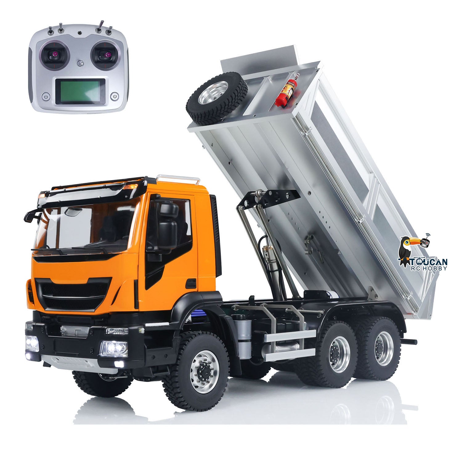 1/14 Scale Hydraulic RC Dump Truck with 2-Speed Gearbox - Remote Control Tipper Car, DIY Assembly Toy Model for Adults & Kids - Perfect for Construction Site Play, Collecting & Hobby Gifts