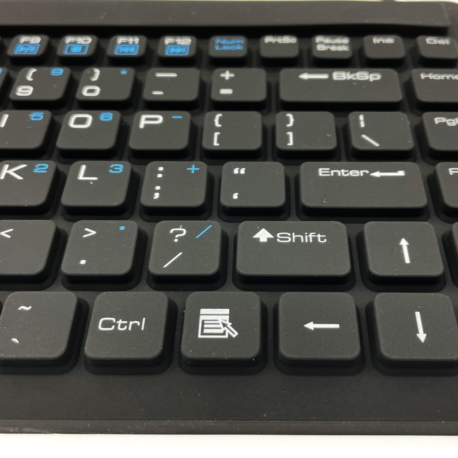 Waterproof Mini Keyboard IP68 Industrial Silicone - DSI IKB88 Black | Ideal for Harsh Environments, Outdoor Use & Waterproof Computing