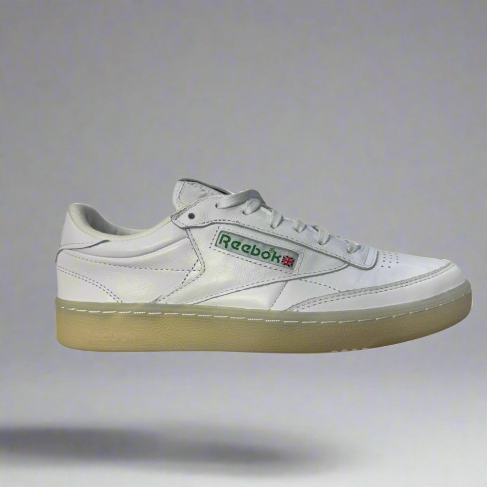 Reebok Men's Club C 85 Vintage Sneakers - Classic White Leather Low-Top Athletic Shoes for Casual Wear & Street Style