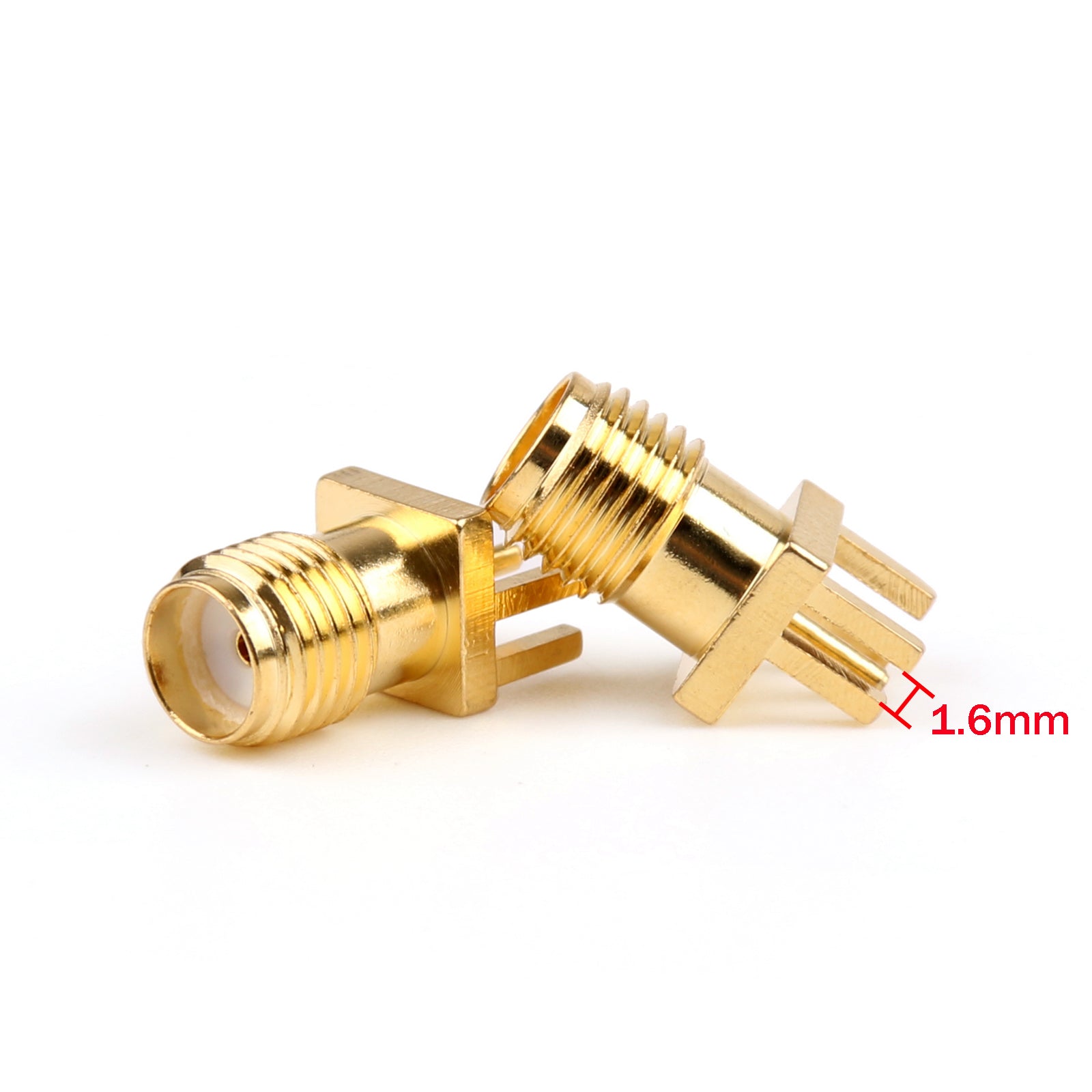 100 Pcs SMA Female Bulkhead Connector - Solder Deck PCB Clip Edge Mount RF Coaxial Adapter for Antenna, Router, and Ham Radio Applications
