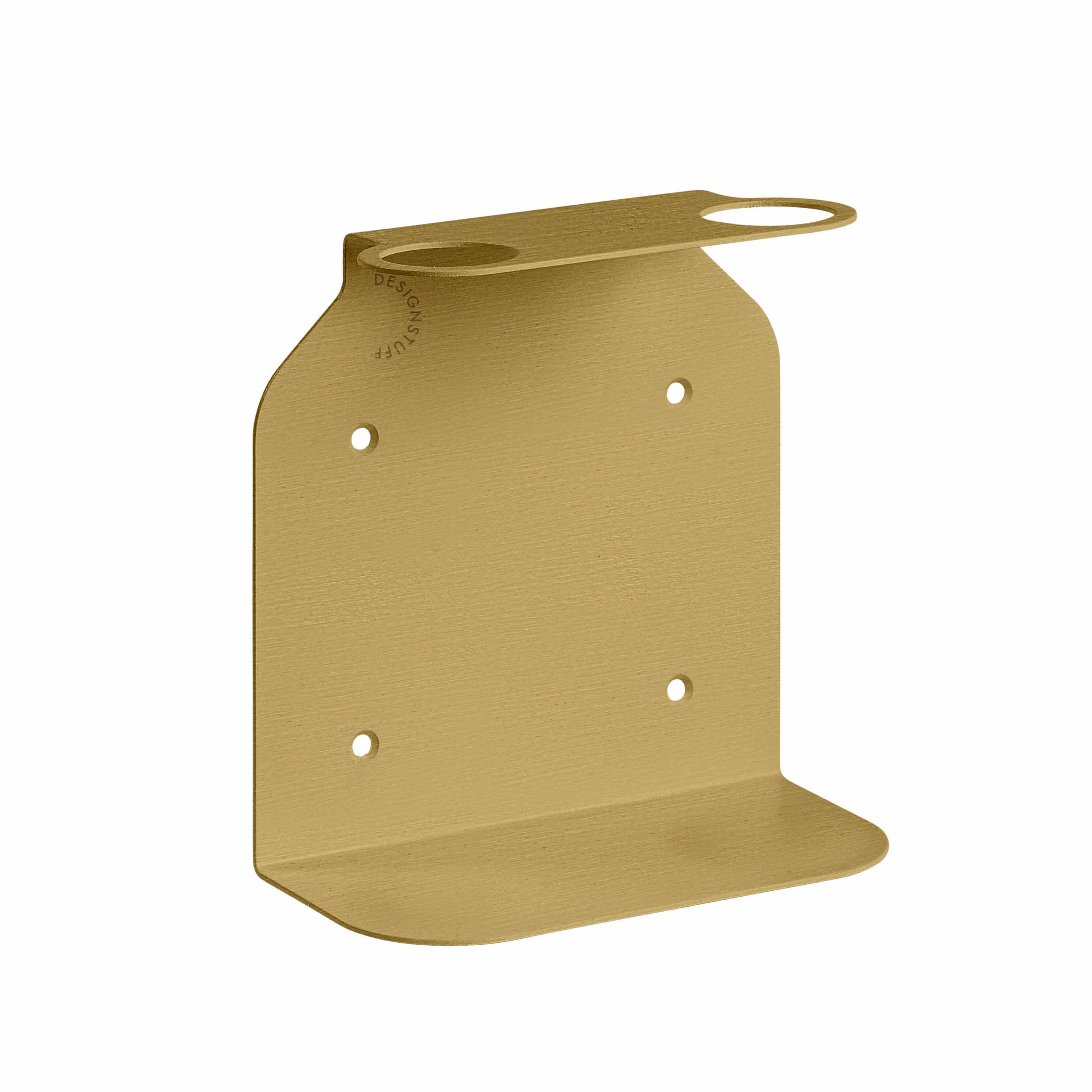 DESIGNSTUFF Premium Dual Soap Dispenser Holder in Brushed Brass - Perfect for Bathroom & Kitchen Countertop Organization