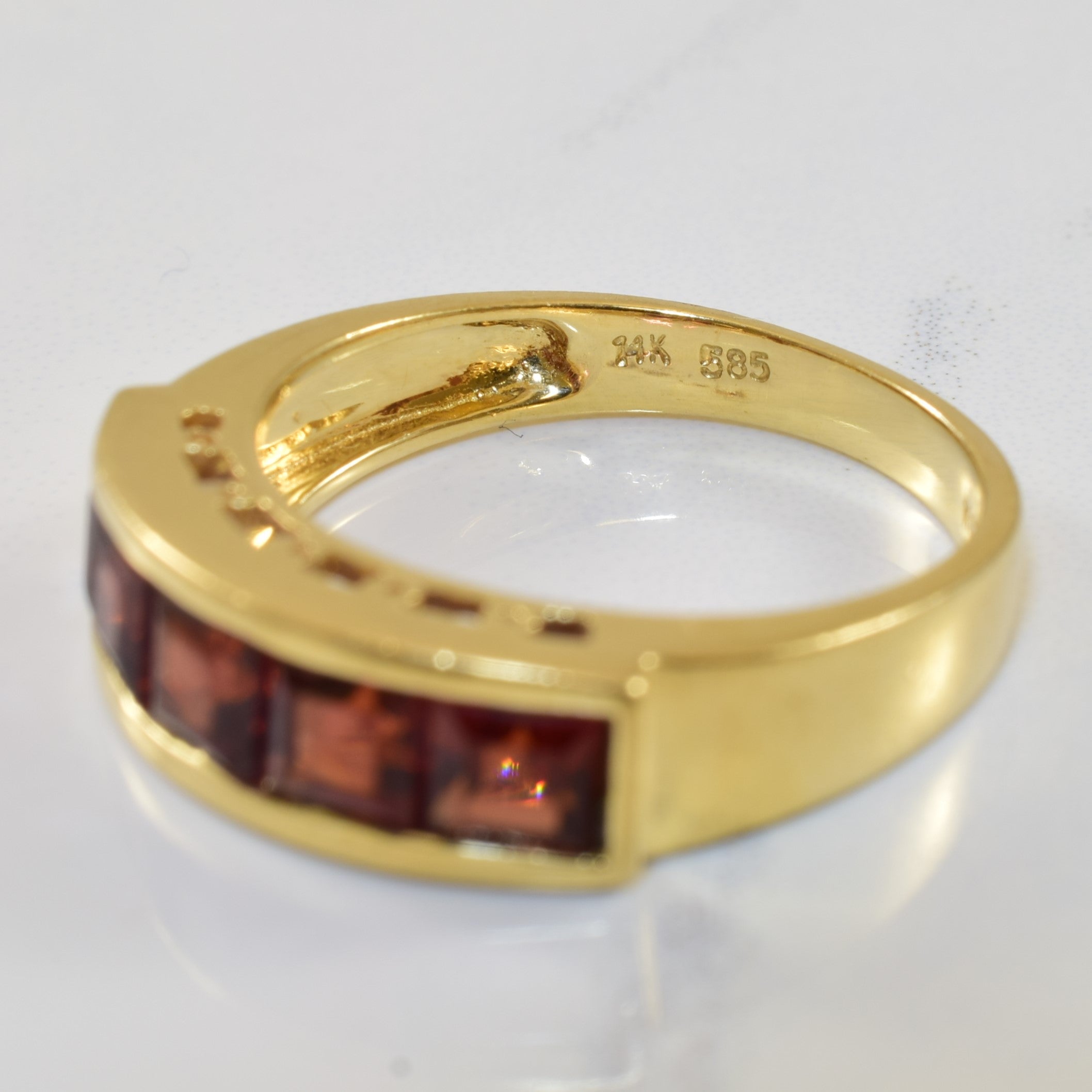2.00ctw Channel Set Garnet Ring - Size 7.25 | Elegant Birthstone Jewelry for Women | Perfect for Anniversary, Birthday & Valentine's Day Gifts