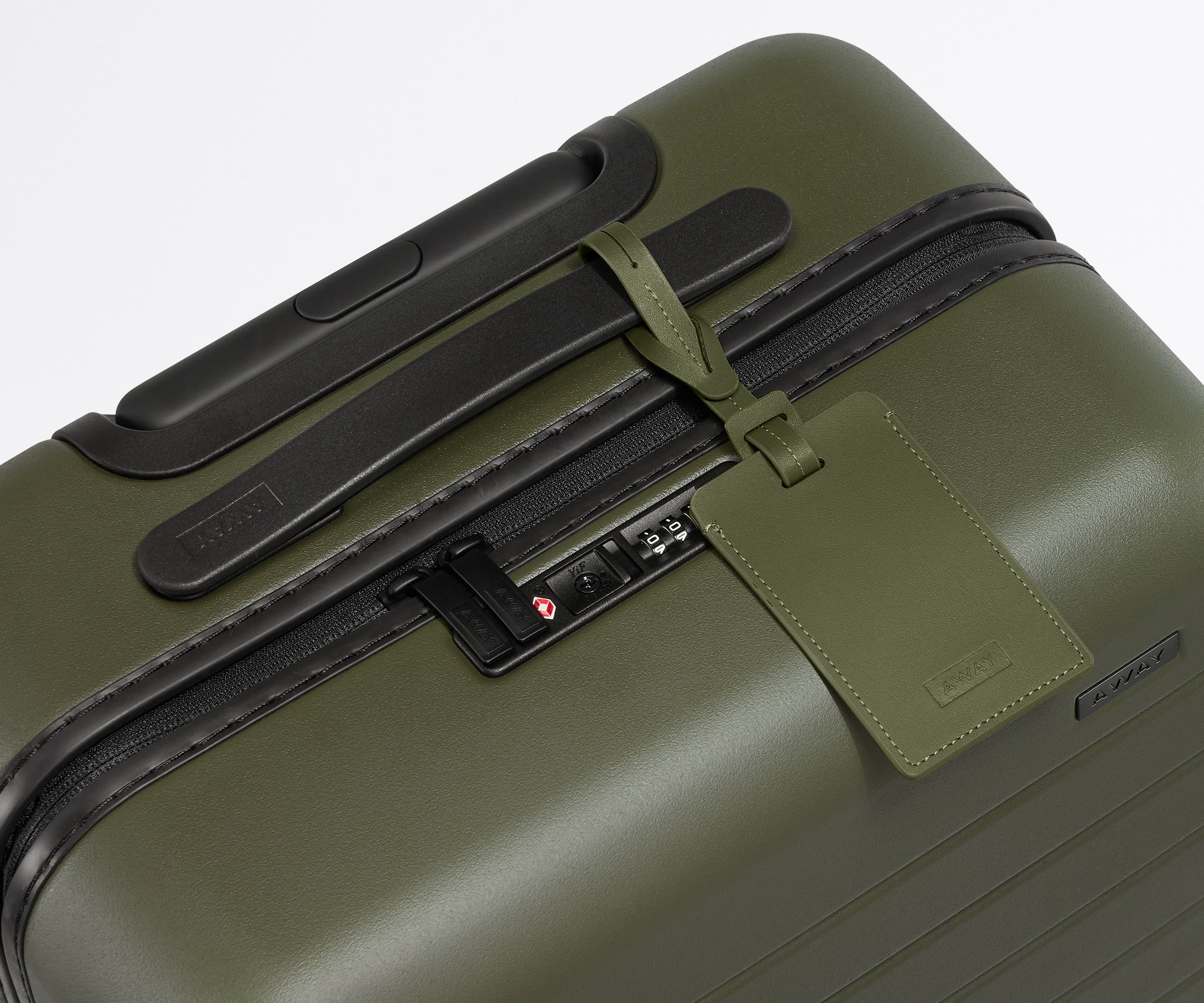 Durable Olive Green Luggage Tag - Personalized Travel ID Tag for Suitcases & Bags - Perfect for Airports, Cruises & Business Trips