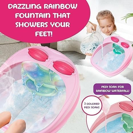 Ultimate Spa Pedicure Set for Girls - All-in-One Foot Care Kit with Nail Polish, Stickers & Accessories | Perfect Gift for Kids & Teens | At-Home Spa Day & Birthday Party Fun