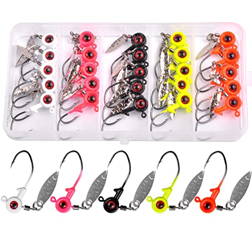 3/16oz Crappie Jig Heads Kit, 25pcs