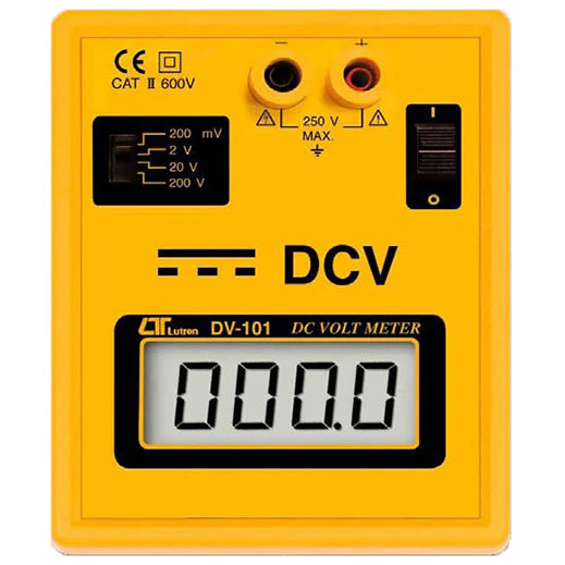 Digital DC Voltmeter with LCD Display - 4 Measurement Ranges (200mV, 2V, 20V, 200V) for Automotive, Electronics Testing & DIY Projects