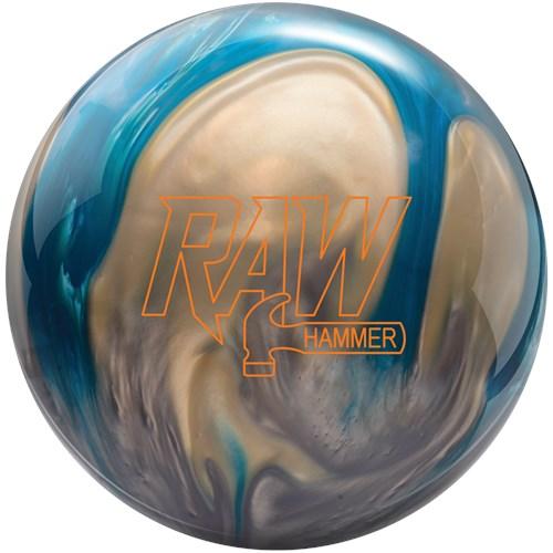 Hammer Raw Pearl Blue/Silver/White Bowling Ball - High Performance Reactive Resin for Hook Potential - Perfect for League Play & Tournament Bowling