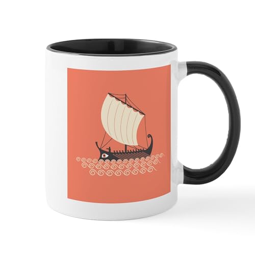 White/Black Inside - Ancient Ship Mug