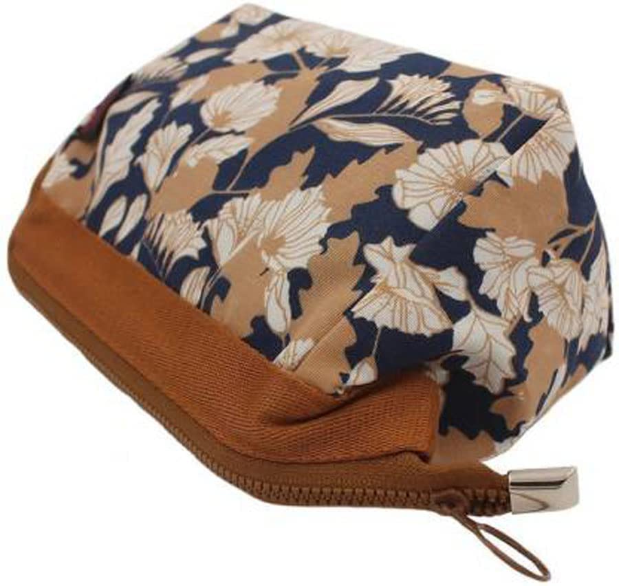 Luxula Waterproof Cosmetic Bag for Women - Travel Makeup Organizer with Zipper, Portable Jewelry Pouch & Brush Holder (Brown) - Perfect for Travel, Gym, and Daily Beauty Essentials Storage