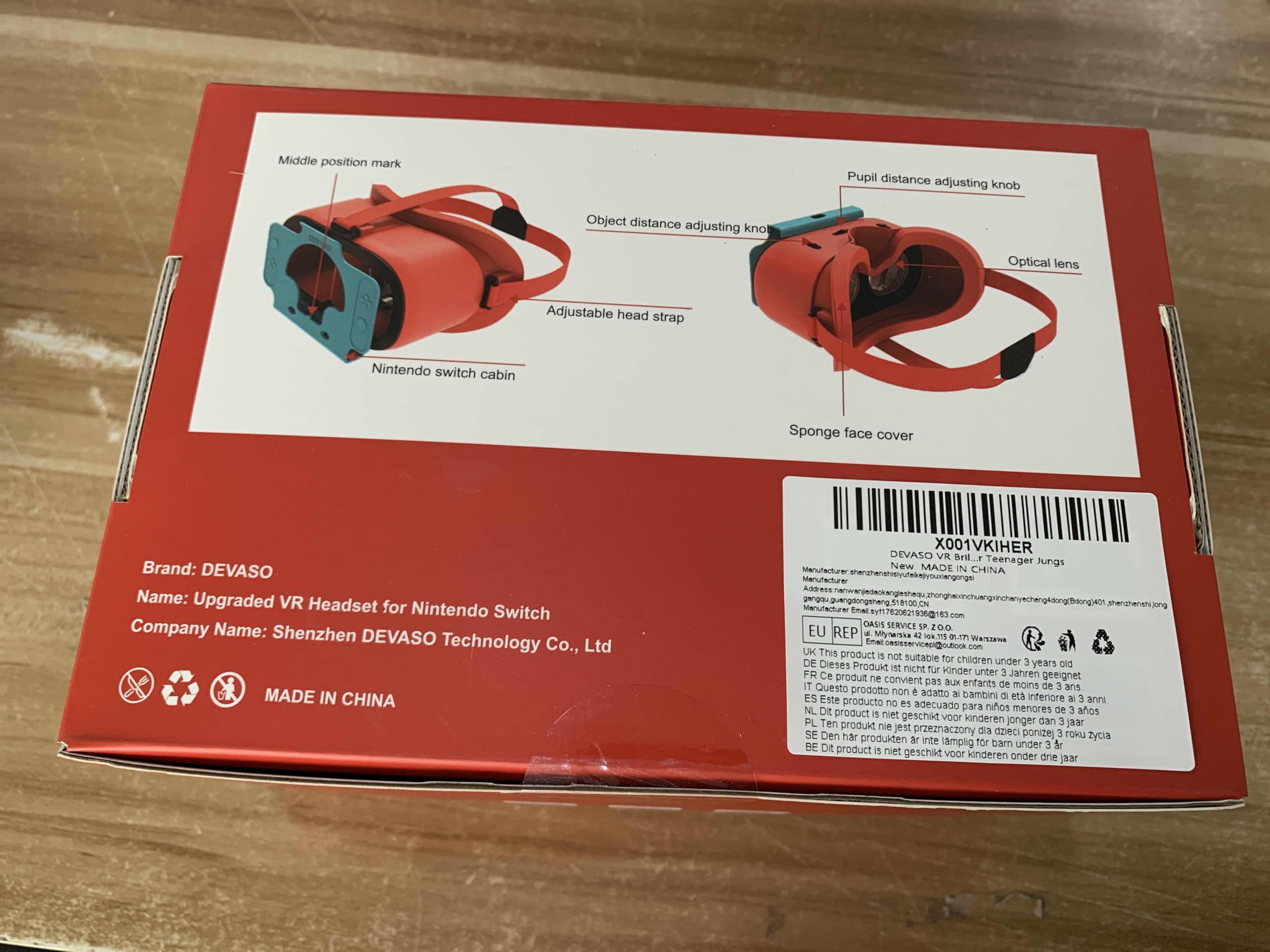 Upgraded VR Headset for Nintendo Switch & Switch OLED - Adjustable HD Lenses, Comfortable Head Strap - Virtual Reality Glasses for Switch Accessories - Perfect for Gaming, 3D Movies & VR Experiences
