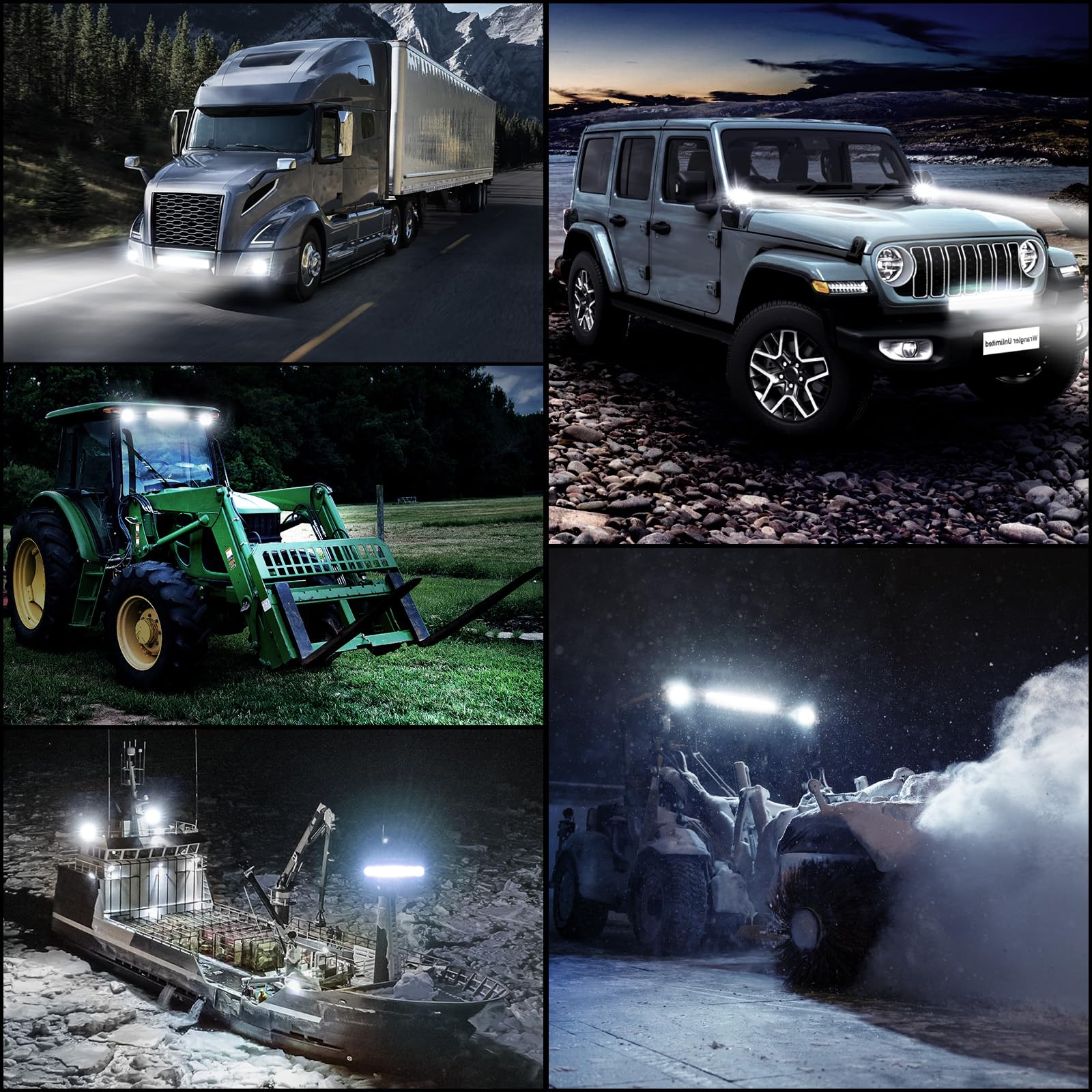 NAOEVO 12Inch LED Light Bar + 2PCS 4Inch LED Pod Lights - 420W 42000LM Off Road Lighting Kit with Wiring Harness - Spot Flood Combo for Trucks, ATVs, Boats - Perfect for Night Driving, Off-Roading & Marine Navigation