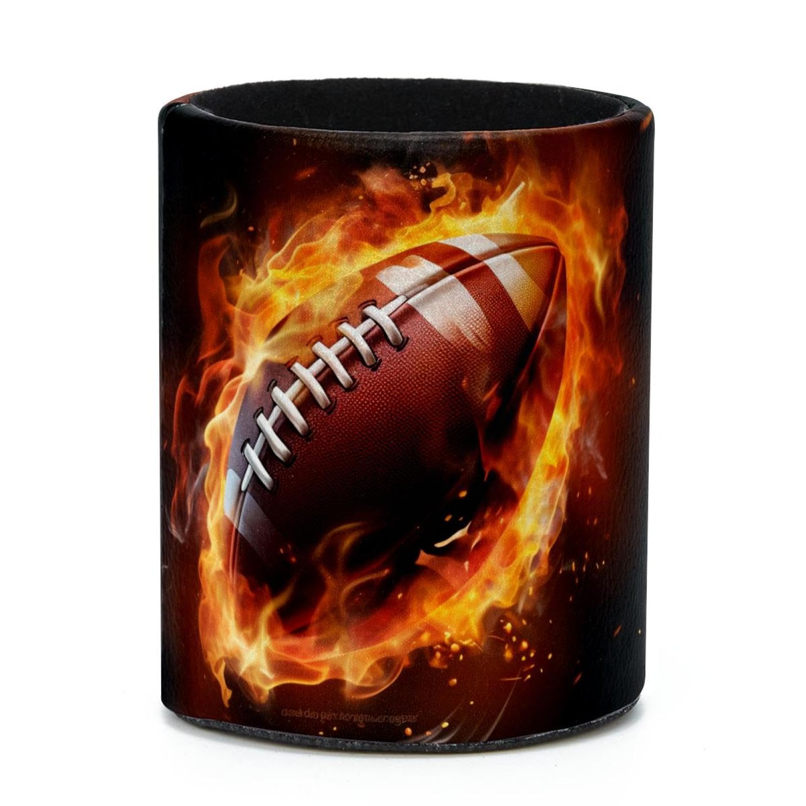 Premium Pen Holder for Desk - Stylish Pen Organizer with American Football & Fire Design - Perfect Desk Accessories for Office, Home & School Use